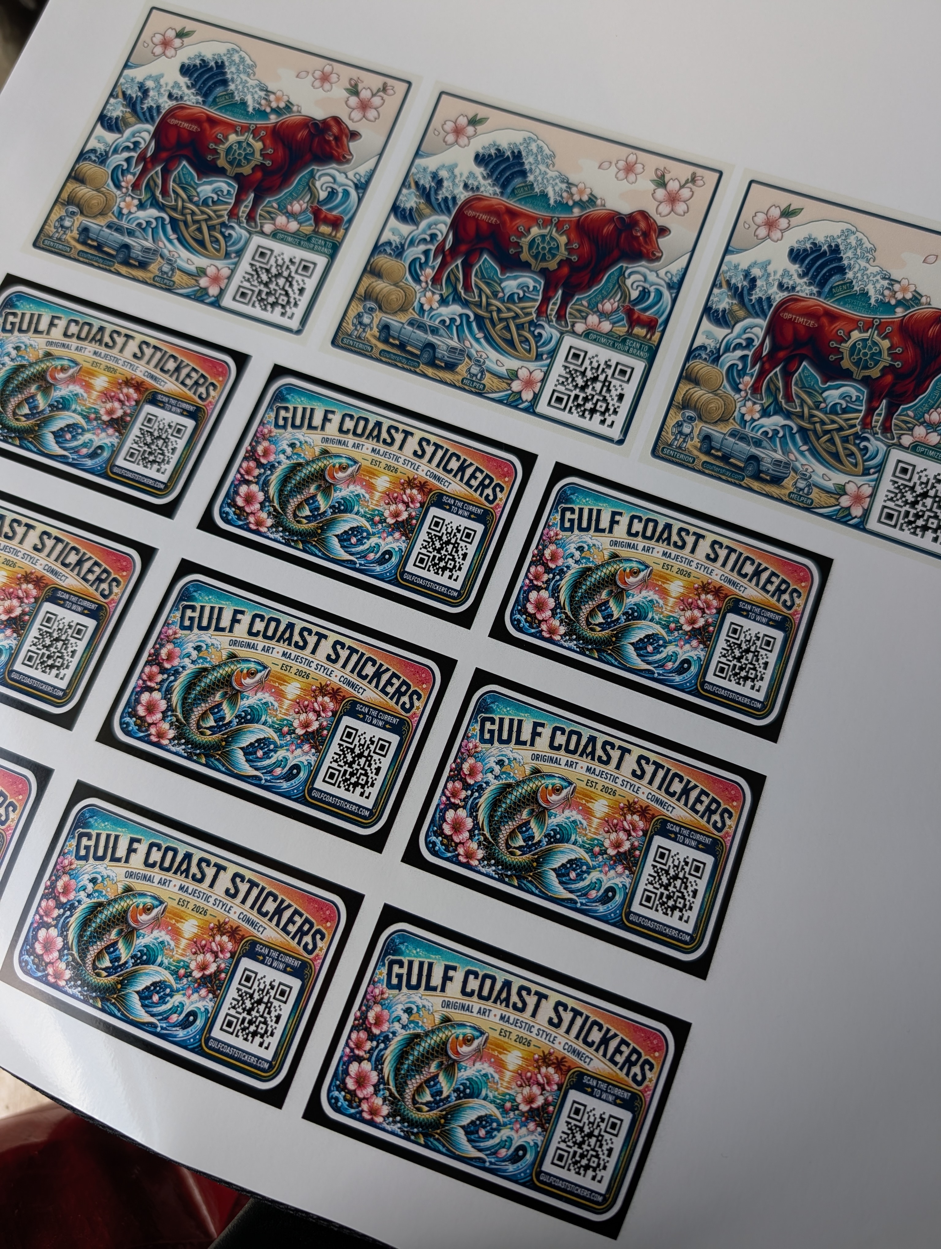 Gulf Coast Stickers — custom printed sticker sheets